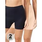 Maidenform 2 Pack Cover Your Bases Girlshorts - Nude/Black