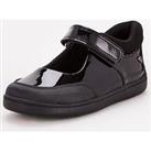 Everyday Toezone Younger Kids Patent Leather Mary Jane School Shoe - Black Standard Fit