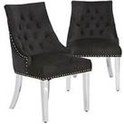 Very Home Pair Of Warwick Velvet Dining Chairs