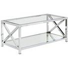 Very Home Christie Glass And Chrome Coffee Table