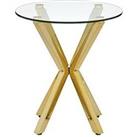 Very Home Chopstick Glass And Brass Lamp Table