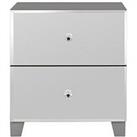 Very Home New Bellagio Mirrored 2 Drawer Bedside Chest - White/Mirrors, Grey/Mirrors, Black/Mirrors - Fsc Certified