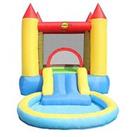 Happy Hop Inflatable Bouncy Castle With Pool & Slide With Safety Netting