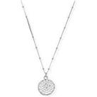 Chlobo Sterling Silver Moon Flower Necklace