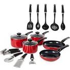 Morphy Richards 14-Piece Cookware Set In Red