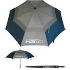 Sun Mountain H2No Dual Canopy Windproof Large Golf Umbrella - 68 (172Cm) Auto-Opening, Fibreglass Frame, Uv Protection - Navy/Grey