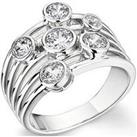 Love Diamond 9K White Gold 1.00Ct Bubble Diamond Ring