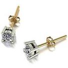Moissanite 9Ct Gold 0.50Ct Solitaire Earrings