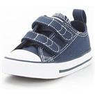 Converse Infant Boys Easy-On Velcro Ox Trainers - Navy/White