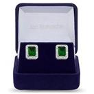 Jon Richard Cubic Zirconia Emerald Stud Earrings