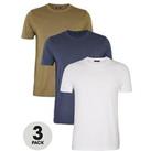 Everyday Essentials 3 Pack Crew Neck T-Shirt - Multi