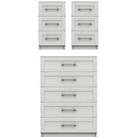 One Call Regal Ready Assembled 3 Piece Package - 5 Drawer Chest And Set Of 2 Bedside Chests