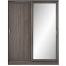 Very Home Camberley 2 Sliding Door Mirrored Wardrobe - Dark Oak Effect