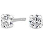Simply Silver Sterling Silver 925 With Cubic Zirconia 3Mm Brilliant Round Stud Earrings