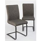 Very Home Pair Of Ohio Faux Leather Dining Chairs