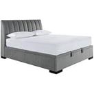Very Home Logan Velvet Ottoman Bed With Mattress Options (Buy And Save!) - Bed Frame With Gold Memor
