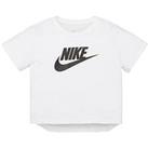 Nike Older Girls Futura Boxy T-Shirt - White/Black