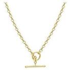 Love Gold 9Ct Yellow Gold T-Bar Oval Belcher Chain Necklace