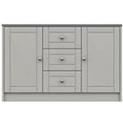 One Call Alderley Large Ready Assembled Sideboard - Grey