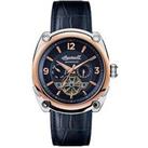 Ingersoll The Michigan Blue And Rose Gold Detail Automatic Dial Blue Leather Strap Watch