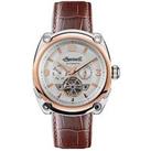 Ingersoll The Michigan Silver And Gold Detail Automatic Dial Brown Leather Strap Watch