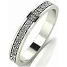 Love Diamond 9Ct White Gold 15 Point Diamond Set 3Mm Wedding Band Ring