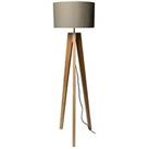 Very Home Toulouse Wooden Floor Lamp - Grey