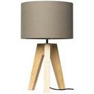 Very Home Toulouse Wooden Table Lamp - Grey
