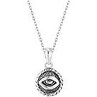The Love Silver Collection Sterling Silver Evil Eye Pendant Necklace