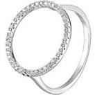 The Love Silver Collection Sterling Silver Open Circle Cubic Zirconia Ring