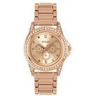 Tikkers Mother Of Pearl Crystal Set Multi Dial Rose Gold Stainless Steel Bracelet Kids Watch