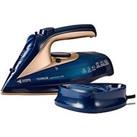 Tower 2400W Cord Cordless Steam Iron - Blue/Gold