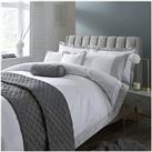 Very Home 300 Thread Count Oxford Edge Super King Size Duvet Cover Set - Dove Grey