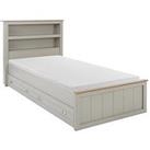 Very Home Atlanta Kids Single 2 Drawer Bed With Mattress Options (Buy And Save!) - Grey/Oak - Bed Fr