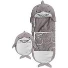Happy Nappers Grey Shark Sleeping Bag - Medium