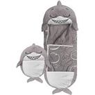 Happy Nappers Grey Shark Sleeping Bag - Large
