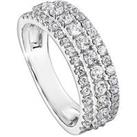 Created Brilliance Colette Created Brilliance 9Ct White Gold 1Ct Lab Grown Diamond Three Row Ring