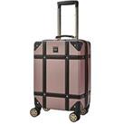 Rock Luggage Vintage Carry-On 8-Wheel Suitcase - Rose Pink