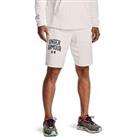 Under Armour Training Rival Terry Collegiate Shorts - White/Black