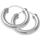 The Love Silver Collection The Love Silver 18Mm Chunky Tube Hoops