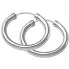 The Love Silver Collection The Love Silver 24Mm Chunky Tube Hoops