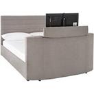 Very Home Kingsley Fabric Tv Bed Frame - Fits Up To 32 Inch Tv - Bed Frame With Memory Mattress