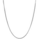 The Love Silver Collection Sterling Silver Rounded Adjustable Box Chain