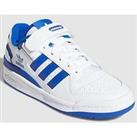 Adidas Originals Boy'S Junior Forum Low Trainers - White/Blue