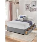 Silentnight Fabric Divan Bed With Storage Options, Base Only &Ndash; Headboard Not Included - Do