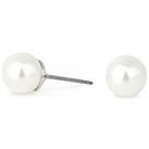Jon Richard 8Mm Ball White Pearl Post Earrings