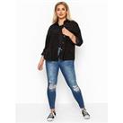 Yours Jenny Rip Knee Jeggings - Blue
