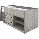 Very Home Jackson Mid Sleeper Bed With Mattress Options (Buy And Save!) - Weathered Grey - Bed Frame