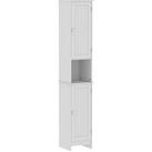 Bath Vida Priano 2 Door Tall Bathroom Cabinet - White