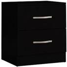 Vida Designs Riano Compact 2 Drawer Bedside Chest - Black